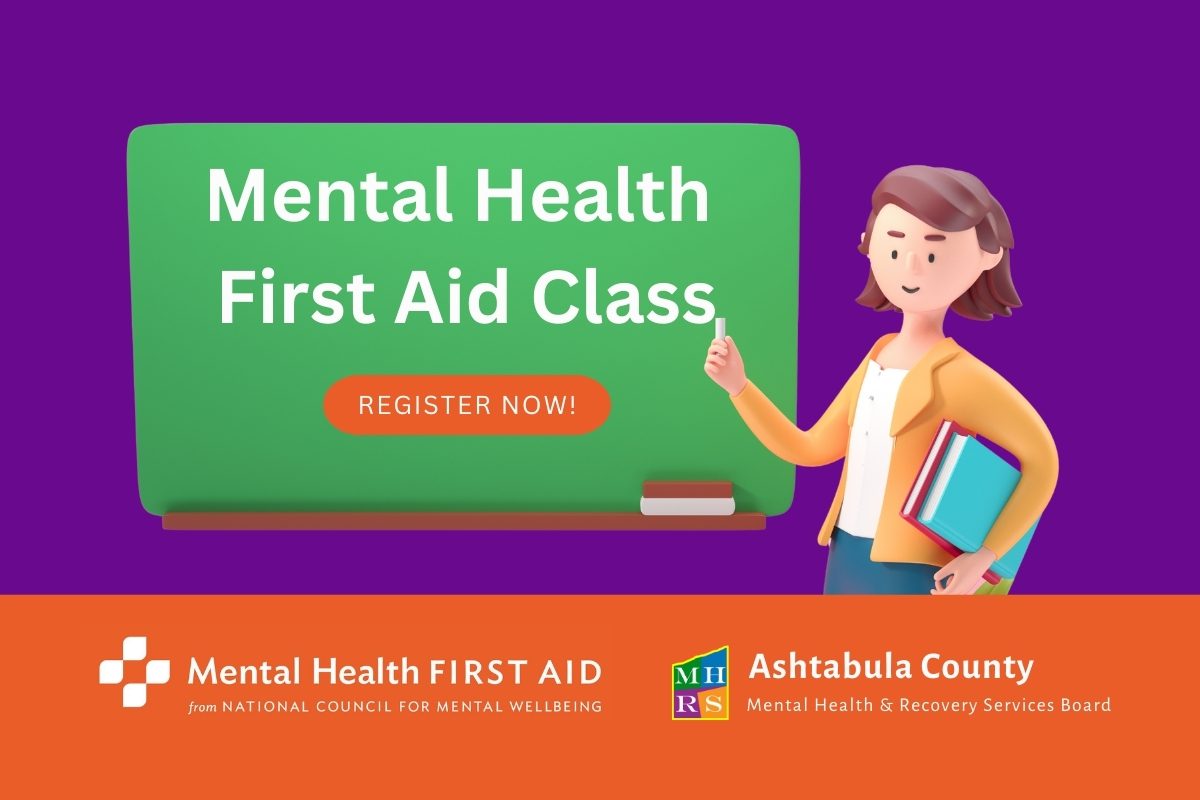 Mental Health First Aid Class with Register Now button.
