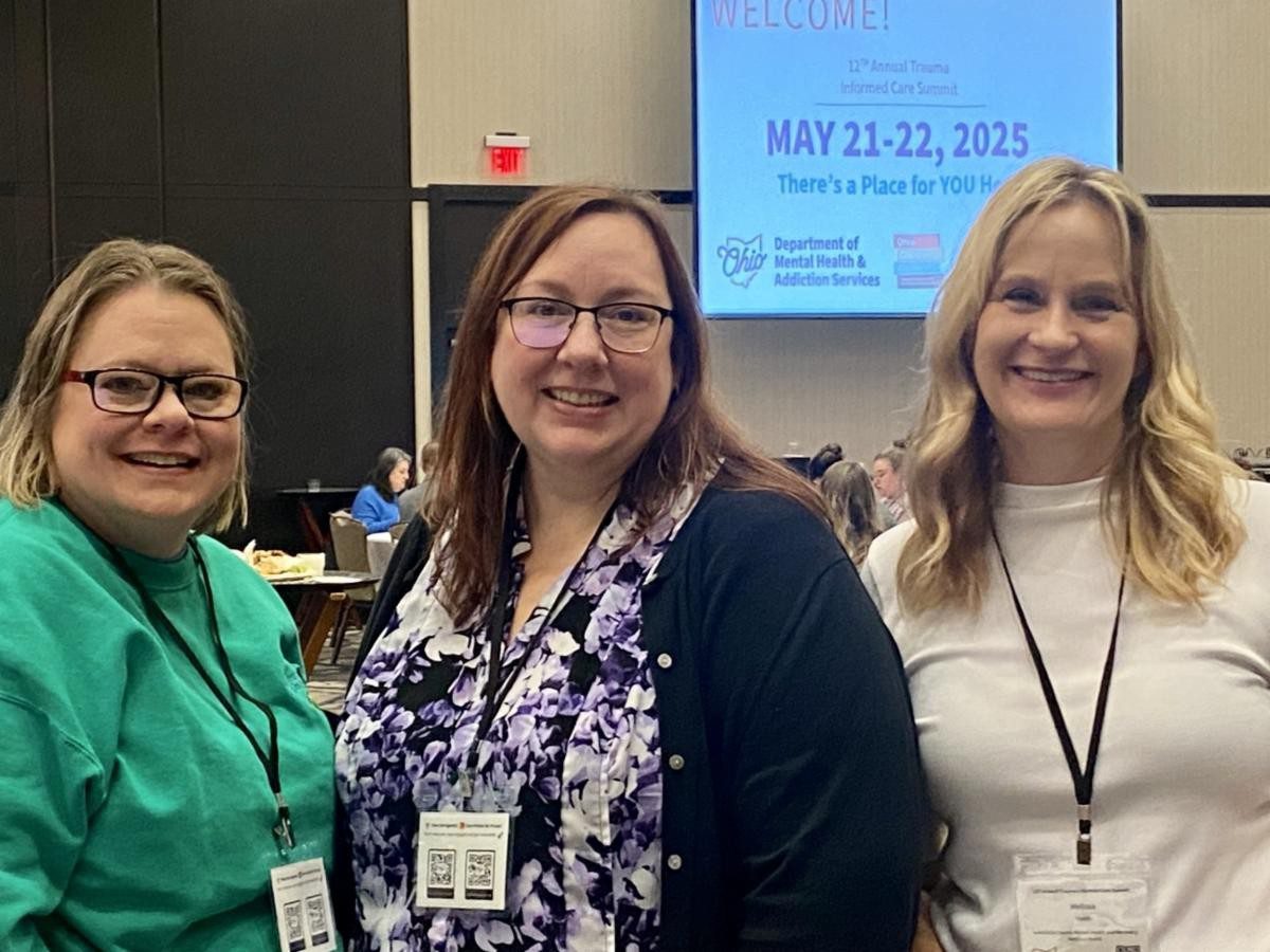 TIC Conference. Pictured left to right; Joleen Sundquist from Community Counseling Center, Bridget Sherman and Melissa Fields from Ashtabula County MHRS Board