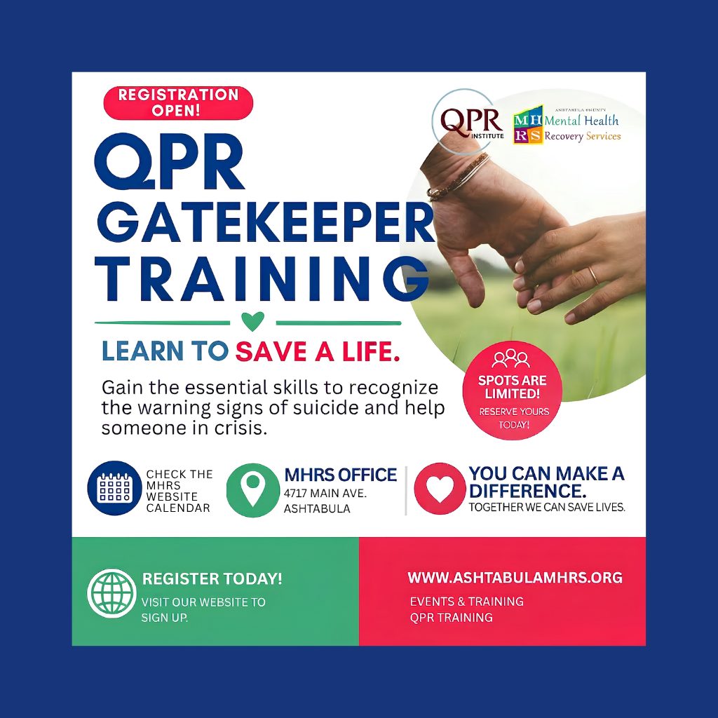 QPR Gatekeeper Training. Learn to save a life flyer