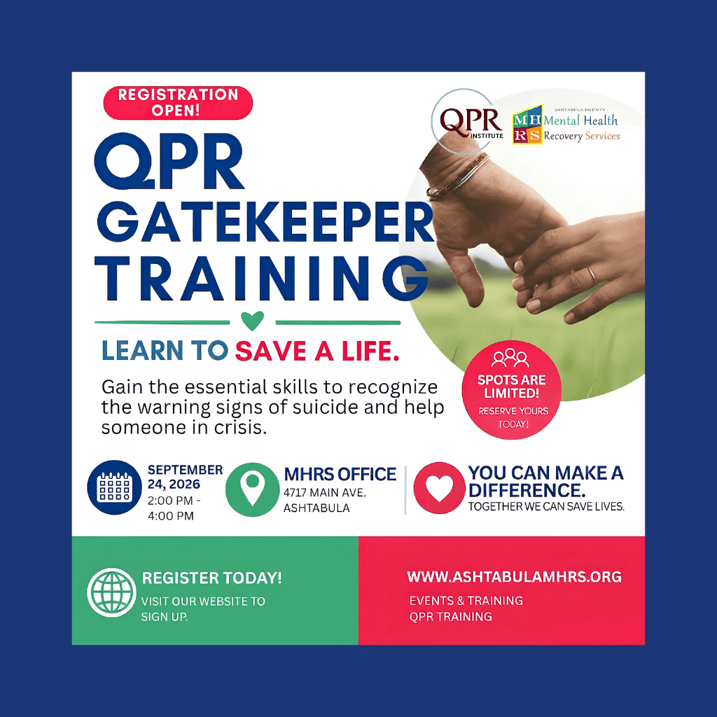 QPR Gatekeeper Training. Learn to save a life flyer