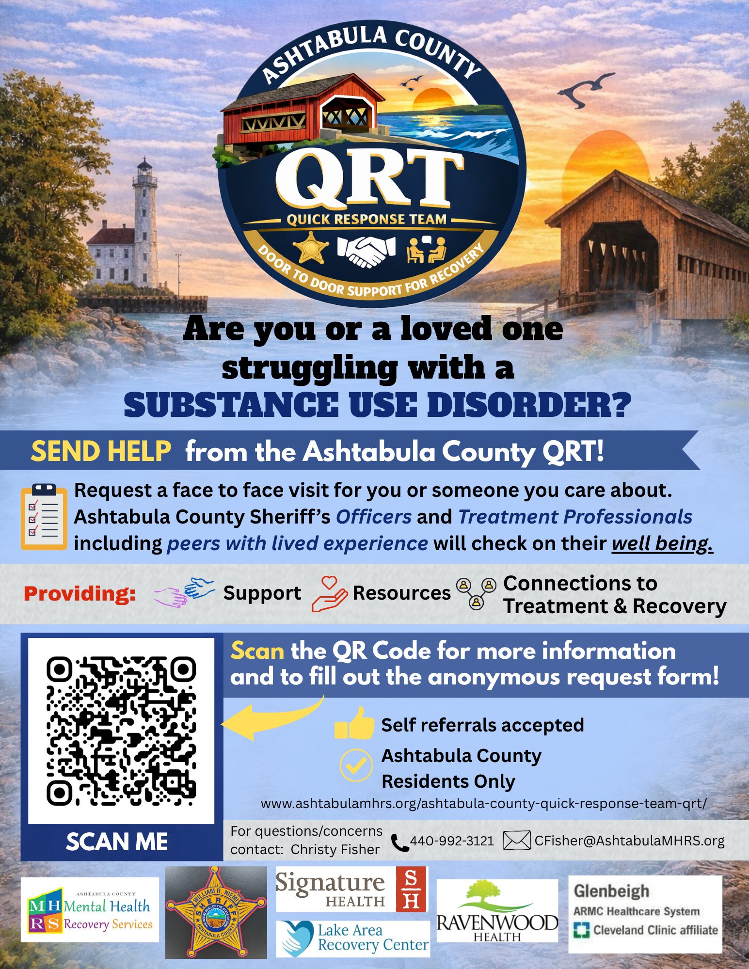 QRT Informational flyer with qr code.